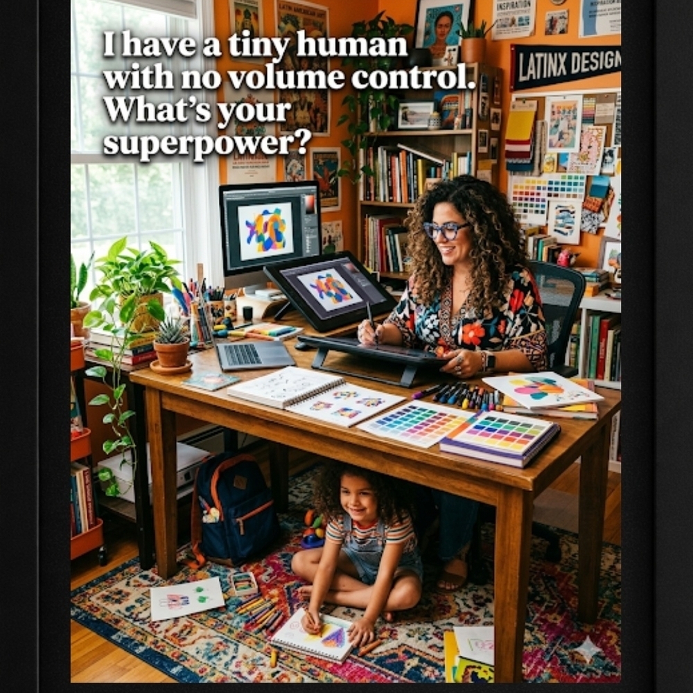 A.I.Colorful Art Studio Print In A 8x10 Frame